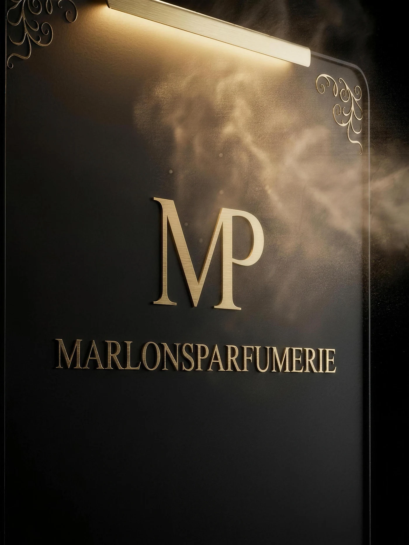 Het gouden MARLONSPARFUMERIE-wordmerk